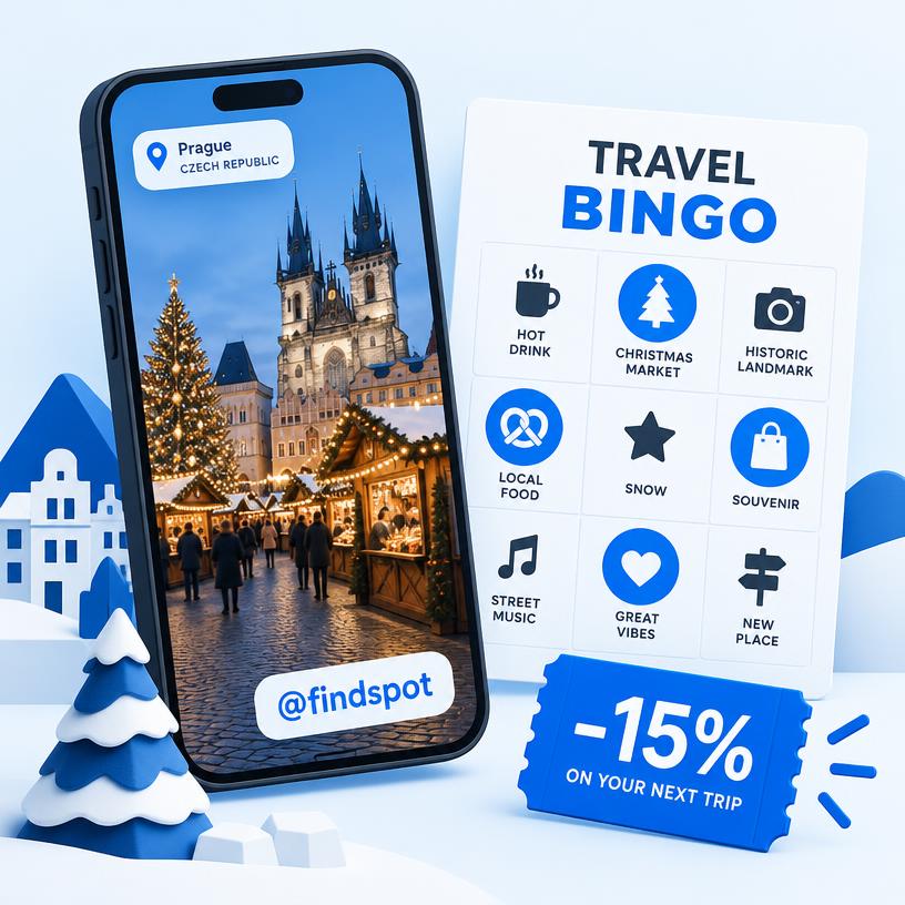 Stylizowany telefon ze zdjęciem z jarmarku i wypełnionym bingo